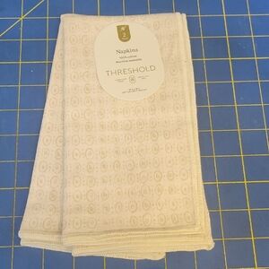 Threshold Cream Cotton Napkins 18x18 100% Cotton Set of 8